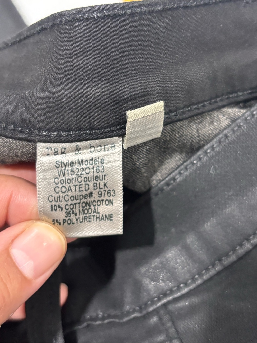 rag & bone Black Skinny Zip-Detail Pants - Picture 11 of 14